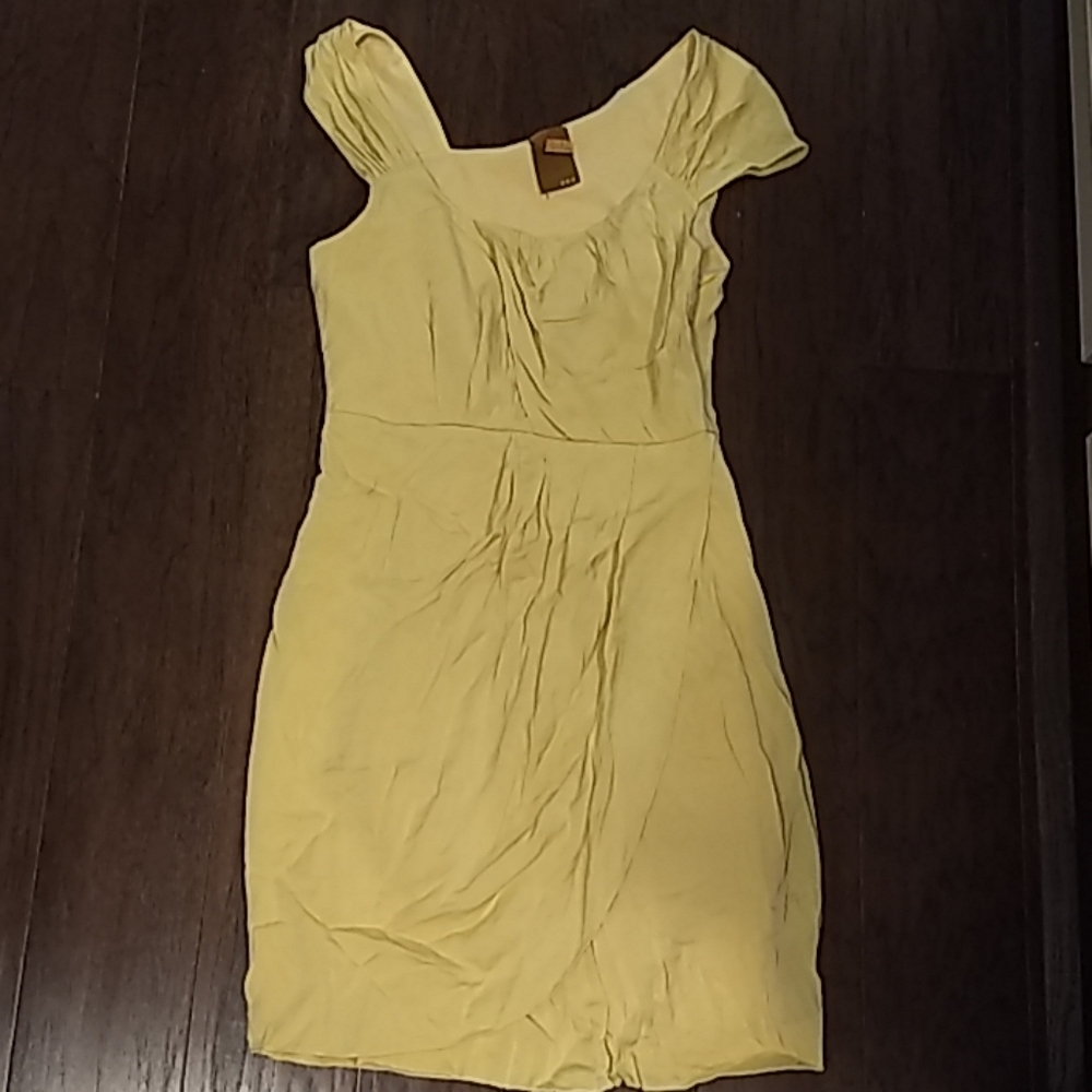 Ali Ro yellow silk dress size 0